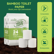 Papier toilette doux et absorbant en bambou 2 épaisseurs | Sans PFAS, sans produits chimiques