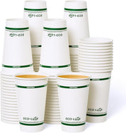 Vasos Compostables Ecológicos para Bebidas Calientes｜Sin BPA, Sin Plástico