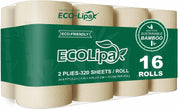 2-Ply Lint-Free Absorbent Natural Bamboo Toilet Paper | Septic-Safe, Non-Toxic