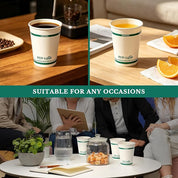 Vasos Compostables Ecológicos para Bebidas Calientes｜Sin BPA, Sin Plástico
