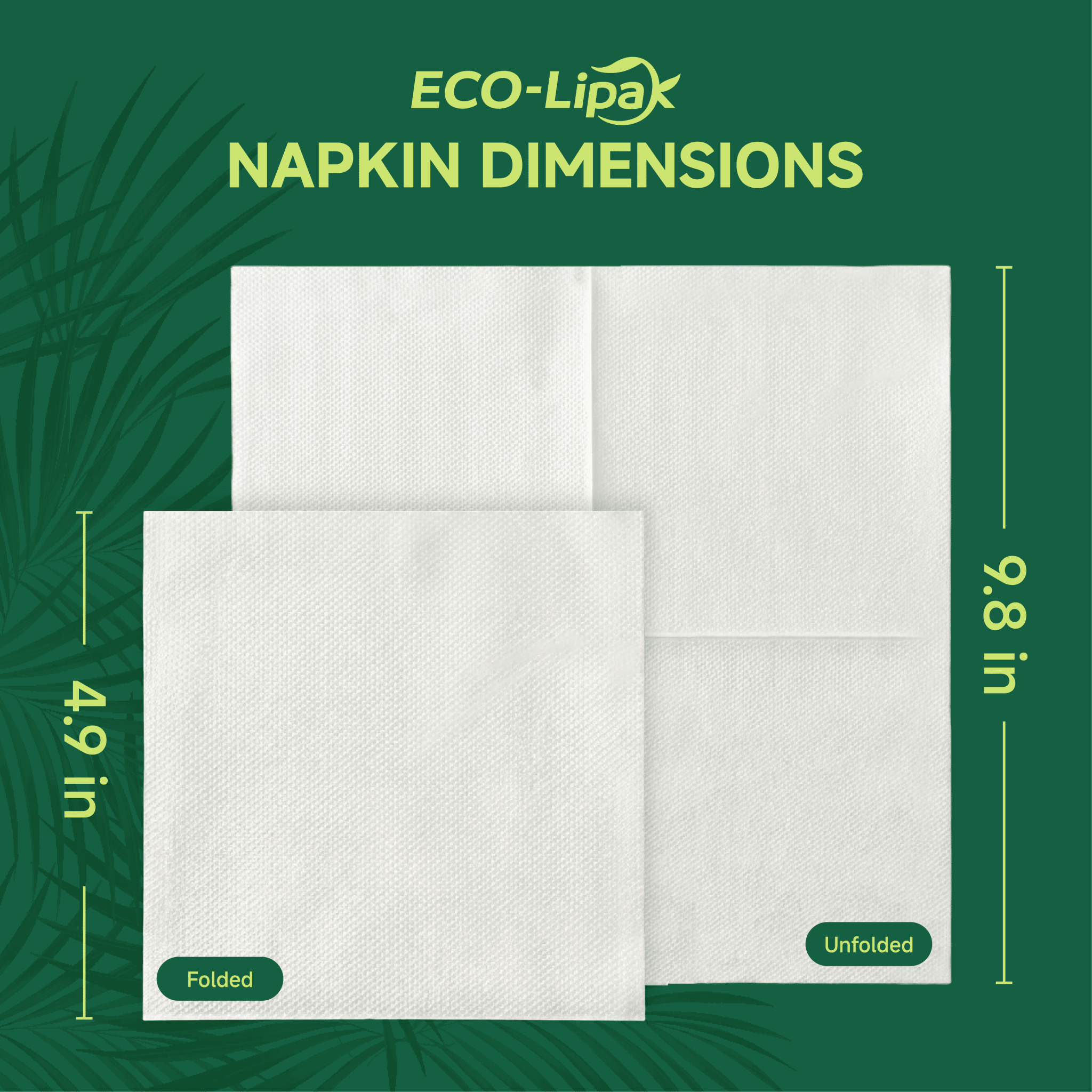 2 - ply Disposable Multi - Purpose Cocktail Napkins｜Chemical - Free, Toxin - Free - ECO - Lipak