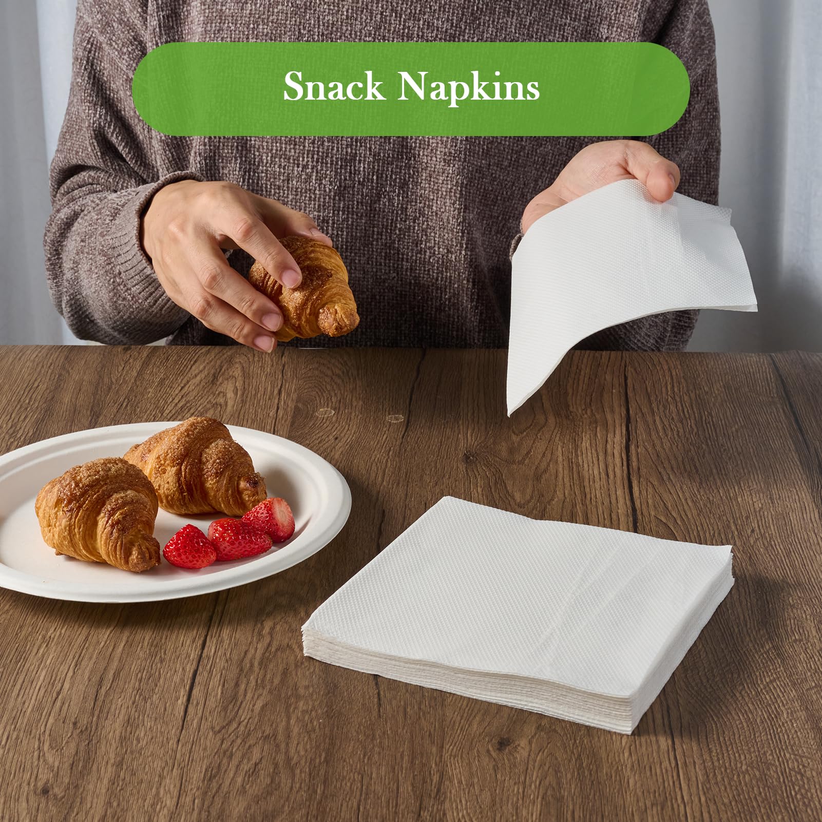 2 - ply Disposable Multi - Purpose Cocktail Napkins｜Chemical - Free, Toxin - Free - ECOlipak