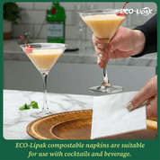 2 - ply Disposable Multi - Purpose Cocktail Napkins｜Chemical - Free, Toxin - Free - ECO - Lipak