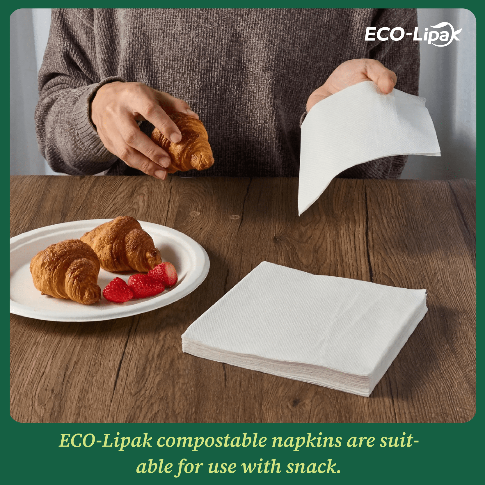 2 - ply Disposable Multi - Purpose Cocktail Napkins｜Chemical - Free, Toxin - Free - ECO - Lipak