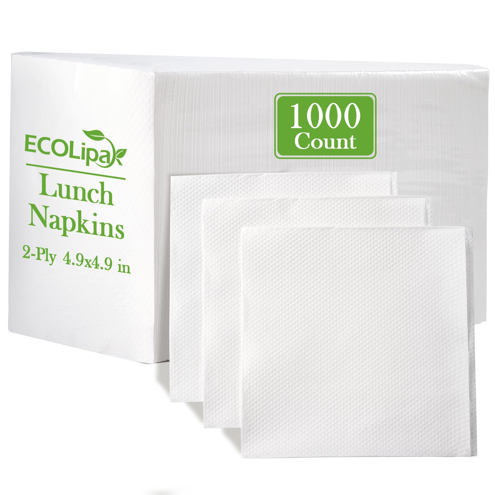 2 - ply Disposable Multi - Purpose Cocktail Napkins｜Chemical - Free, Toxin - Free - ECOlipak
