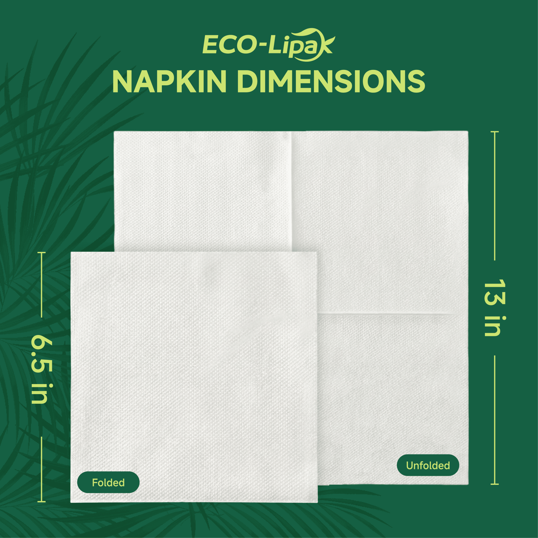 2 - ply Disposable Multi - Purpose Cocktail Napkins｜Chemical - Free, Toxin - Free - ECO - Lipak