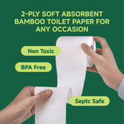 2 - ply Soft Absorbent Bamboo Toilet Paper | PFAS - Free, Chemical - Free - ECO - Lipak