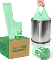 2.6/13 Gallon Easy-Tie Compostable Trash Bags with Handles for Countertop Bins & Pet Mess Cleanup｜BPI Certified, OK Compost - ECO-Lipak