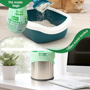 2.6/13 Gallon Easy-Tie Compostable Trash Bags with Handles for Countertop Bins & Pet Mess Cleanup｜BPI Certified, OK Compost - ECO-Lipak