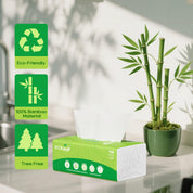 3 - Ply White Bamboo Facial Tissues | Soft, Hypoallergenic & Tree - Free - ECOlipak