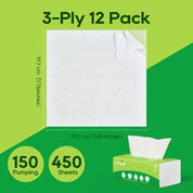 3 - Ply White Bamboo Facial Tissues | Soft, Hypoallergenic & Tree - Free - ECOlipak