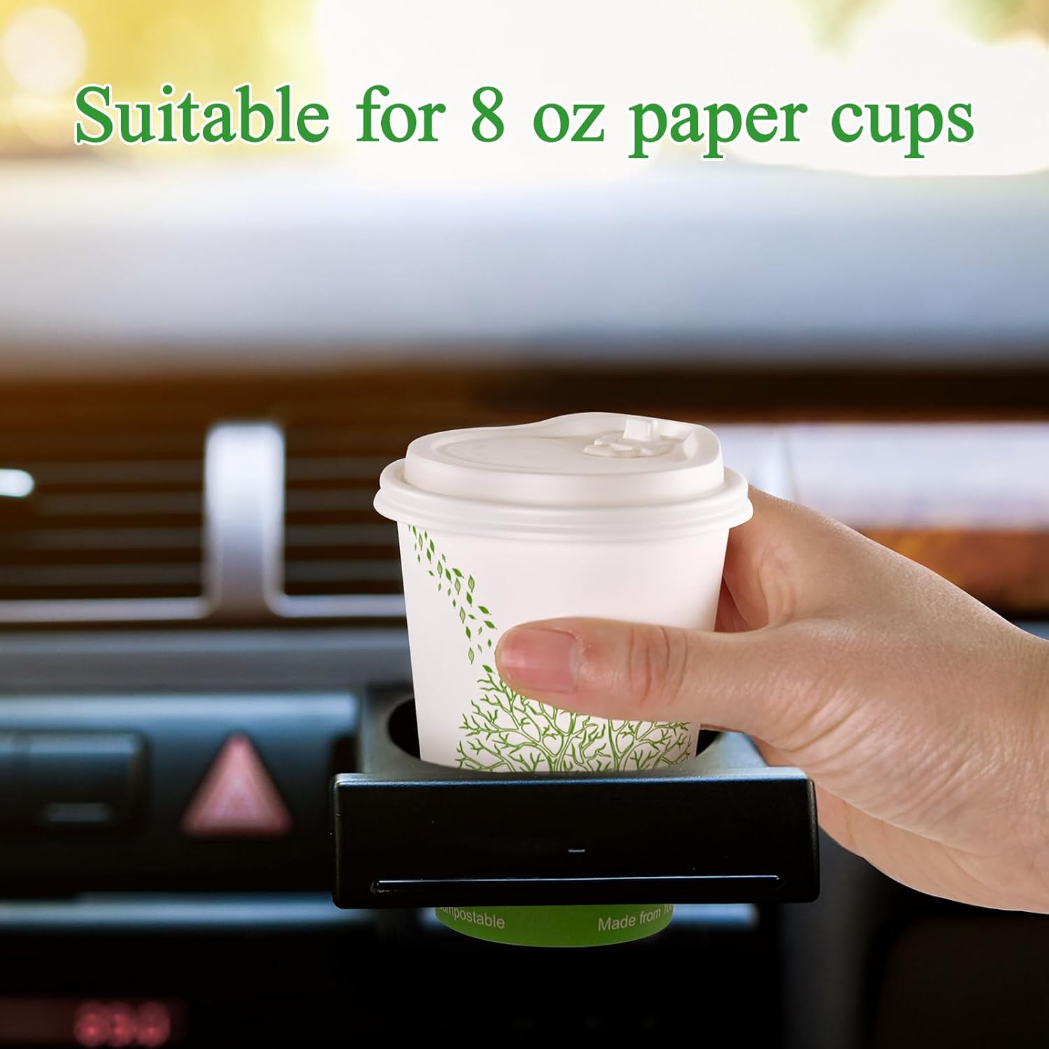 3.15 in Disposable Leak - Proof CPLA Cup Lid｜8oz Fit, Compostable - ECO - Lipak