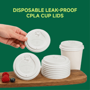 3.54 in Disposable Leak - Proof CPLA Cup Lid｜Universal Fit, Compostable - ECO - Lipak