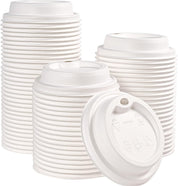 3.54in Disposable Leak - Proof Sugarcane Cup Lid｜Universal Fit, Compostable - ECO - Lipak