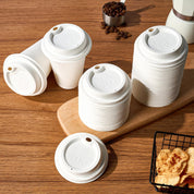3.54in Disposable Leak - Proof Sugarcane Cup Lid｜Universal Fit, Compostable - ECO - Lipak