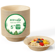 5 in /6.3 in Heavy - Duty Palm Leaf Bowls｜BPA - Free, Toxin - Free - ECO - Lipak