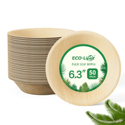 5 in /6.3 in Heavy - Duty Palm Leaf Bowls｜BPA - Free, Toxin - Free - ECO - Lipak