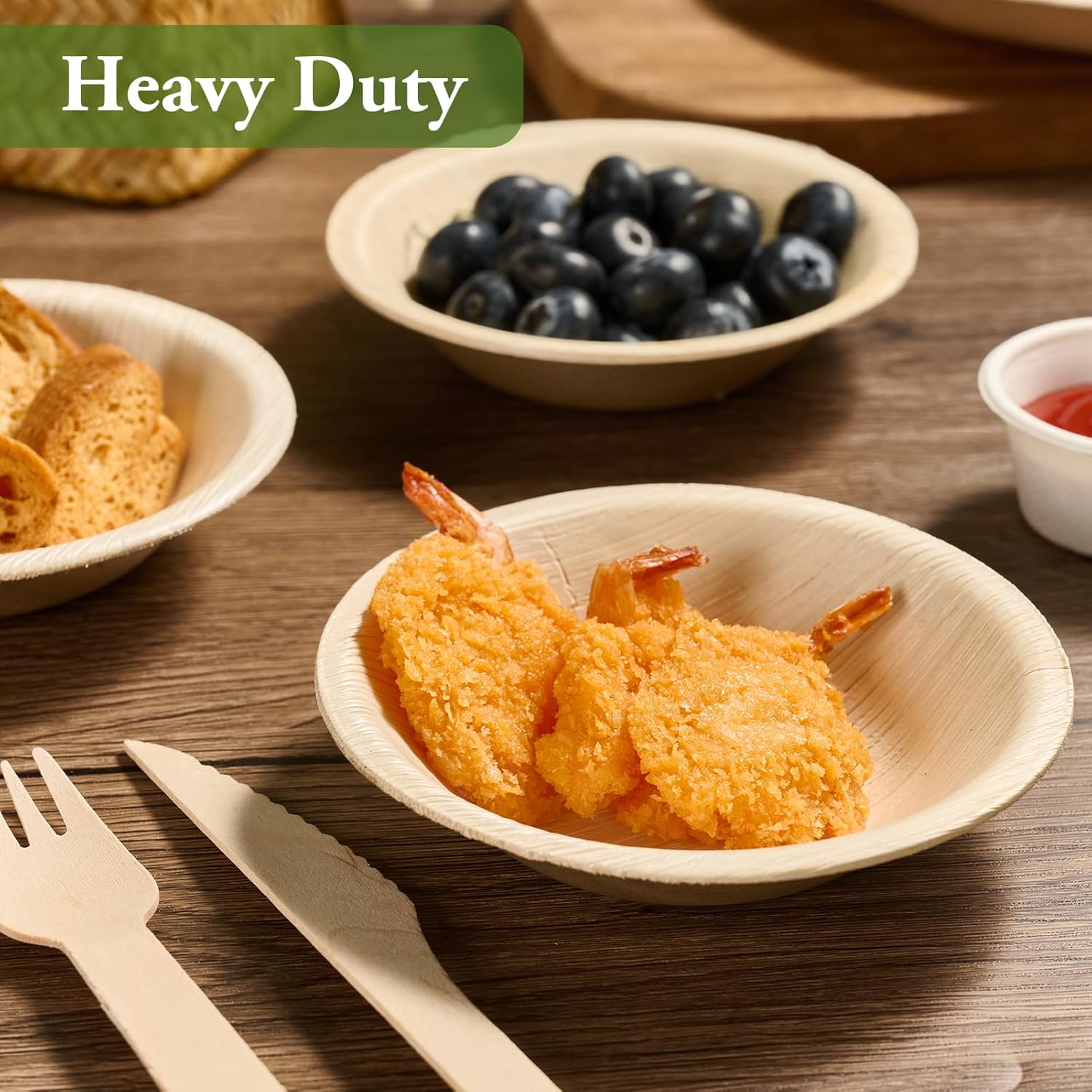 5 in /6.3 in Heavy - Duty Palm Leaf Bowls｜BPA - Free, Toxin - Free - ECO - Lipak