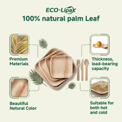 6 in / 10 in Square Heavy - Duty Compostable Palm Leaf Plate｜Toxin - Free, Plastic - Free - ECOlipak
