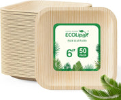 6 in / 10 in Square Leak - Proof Palm Leaf Plates｜BPA - Free, Toxin - Free - ECOlipak