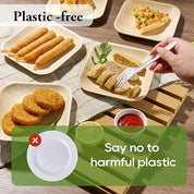 6 in / 10 in Square Leak - Proof Palm Leaf Plates｜BPA - Free, Toxin - Free - ECOlipak