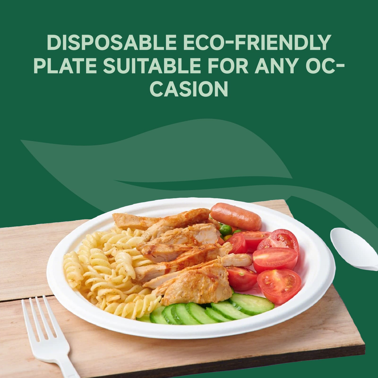 7 & 9 in Microwave - Safe Sugarcane Compostable Plates｜BPI Certified, Toxin - Free - ECOlipak