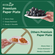 7 & 9 in Microwave - Safe Sugarcane Compostable Plates｜BPI Certified, Toxin - Free - ECOlipak