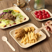 7.85 & 10 in Square Compostable Palm Leaf Plate Sets｜BPA Free, Toxin - Free - ECOlipak