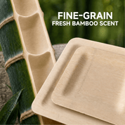 7in/10in Premium Square Organic Bamboo Plates Heavy - Duty & Fine - Grain Design | BPA - Free, Non - Toxic - ECO - Lipak