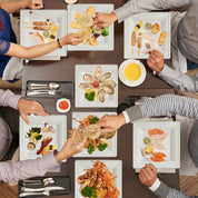 8 & 10 in Square Heat - Resistant Sugarcane Compostable Plates｜BPI Certified, BPA - Free - ECOlipak