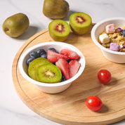 8 oz Durable White Sugarcane Compostable Bowls｜BPI Certified, PFAS-Free, BPA-Free - ECO-Lipak