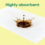 8 Rolls 2 - Ply White Kitchen Bamboo Paper Towels | Soft, Lint - Free & Food Safe - ECOlipak