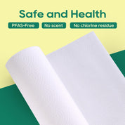 8 Rolls 2 - Ply White Kitchen Bamboo Paper Towels | Soft, Lint - Free & Food Safe - ECOlipak