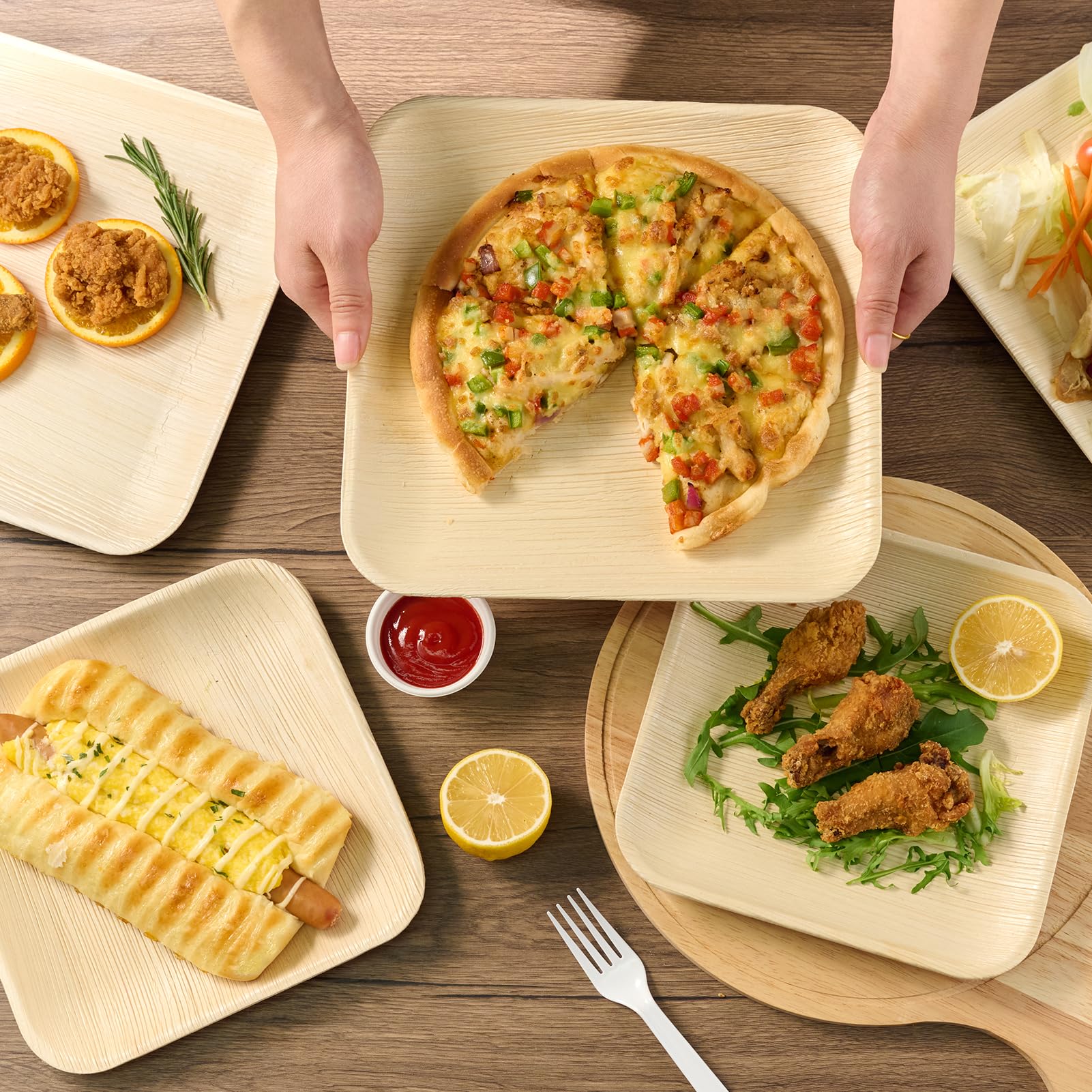 Compostable Square Palm Leaf Plate
