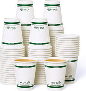 Vasos Compostables Ecológicos para Bebidas Calientes｜Sin BPA, Sin Plástico