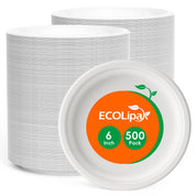9 in / 10 in Round Deep Dish Leak - Resistant Sugarcane Compostable Plates｜BPI Certified, BPA - Free - ECOlipak