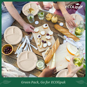 9 in / 10 in Round Heavy - Duty Compostable 3 Compartment Plates｜BPI Certified, BPA - Free - ECOlipak