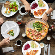 9 in / 10 in Round Heavy - Duty Compostable 3 Compartment Plates｜BPI Certified, BPA - Free - ECOlipak