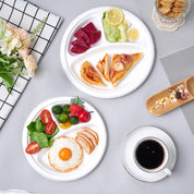 9 in / 10 in Round Heavy - Duty Compostable 3 Compartment Plates｜BPI Certified, BPA - Free - ECOlipak