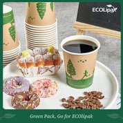 Biodegradable Nature Color Paper Hot Cups with PLA Lined