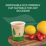 Biodegradable Nature Color Paper Hot Cups with PLA Lined