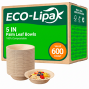 Wholesale 5 in Palm Leaf Bowls – 600/Carton