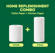 Bamboo Kitchen Paper Towels & Toilet Paper Home Set | Soft, Lint-Free & Tree-Free - ECO-Lipak