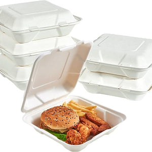 Clamshell Durable Leak - Proof Sugarcane To Go Boxes｜BPI Certified, BPA - Free - ECOlipak
