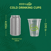 Clear Pliable Durable Compostable Cold Cup｜BPI Certified, PFAS - Free - ECO - Lipak