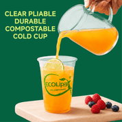Clear Pliable Durable Compostable Cold Cup｜BPI Certified, PFAS - Free - ECO - Lipak