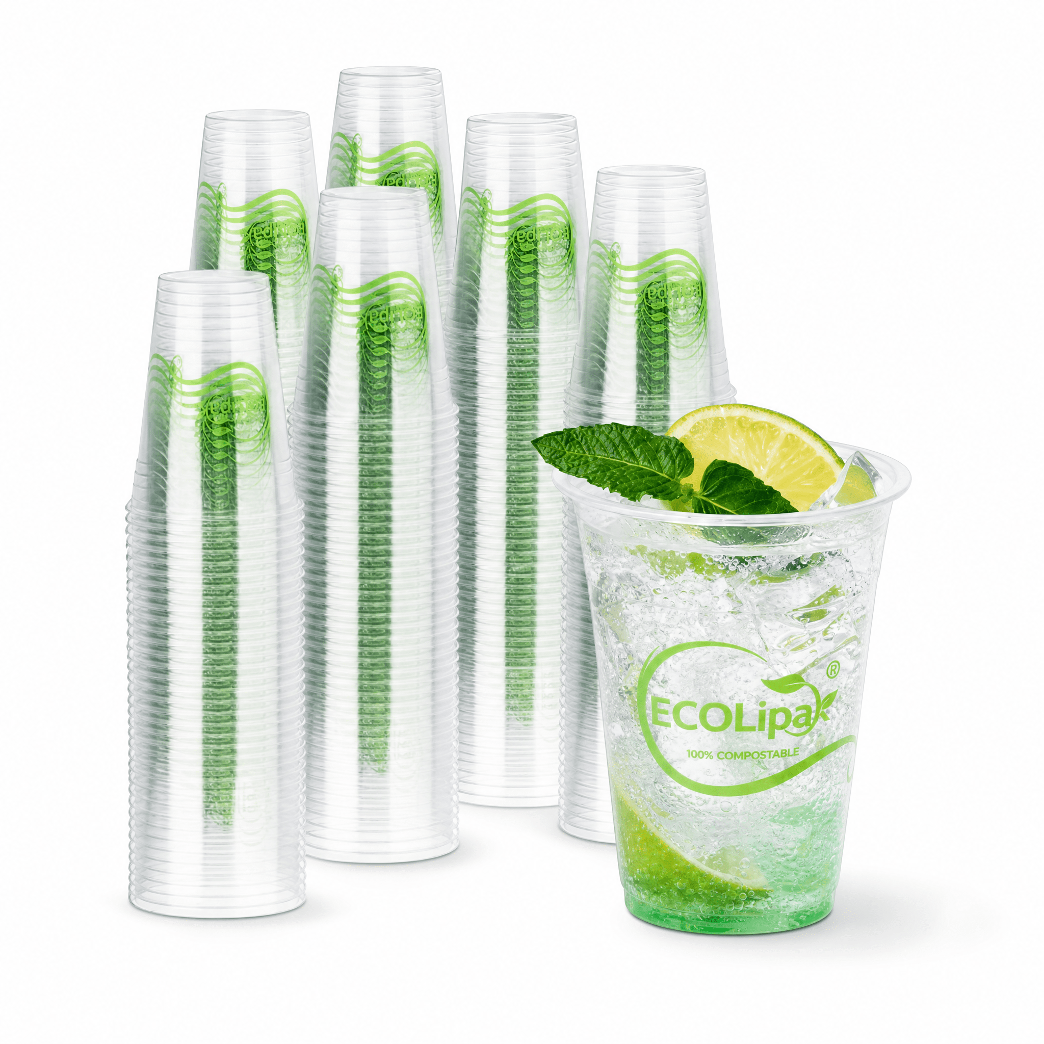 Clear Pliable Durable Compostable Cold Cup｜BPI Certified, PFAS-Free - ECO-Lipak