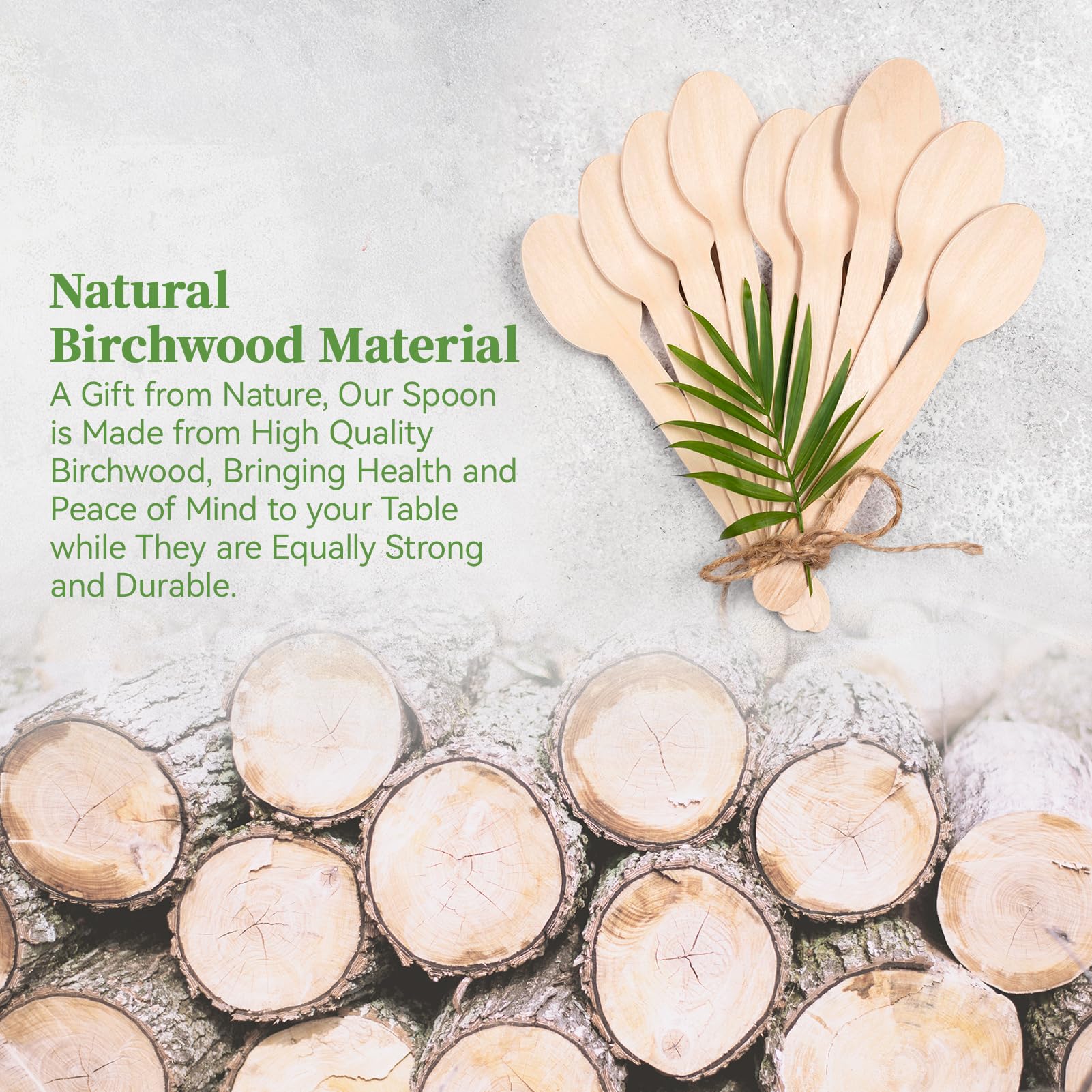 Compostable Splinter - Free Wooden Fork, Knife & Spoon Cutlery Set｜BPA - Free, Non - toxic - ECOlipak