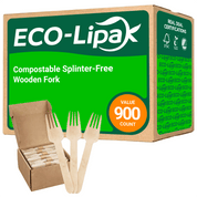 Compostable Splinter - Free Wooden Fork, Knife & Spoon Cutlery Set｜BPA - Free, Non - toxic - ECOlipak