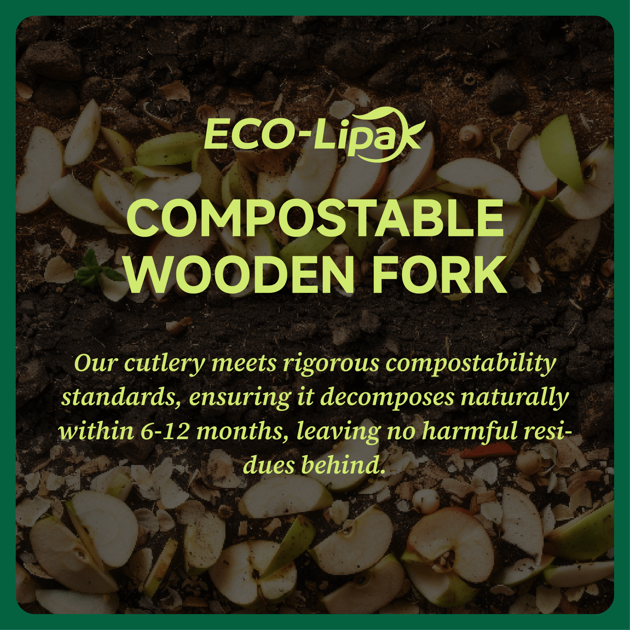 Compostable Splinter - Free Wooden Fork, Knife & Spoon Cutlery Set｜BPA - Free, Non - toxic - ECO - Lipak